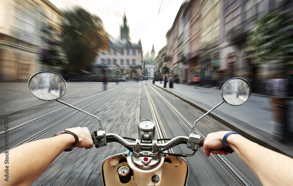 Naklejka premium Driving