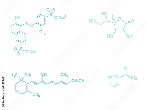 Chemical formulas acids