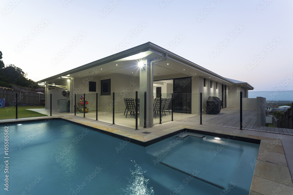 Fototapeta premium Stylish backyard
