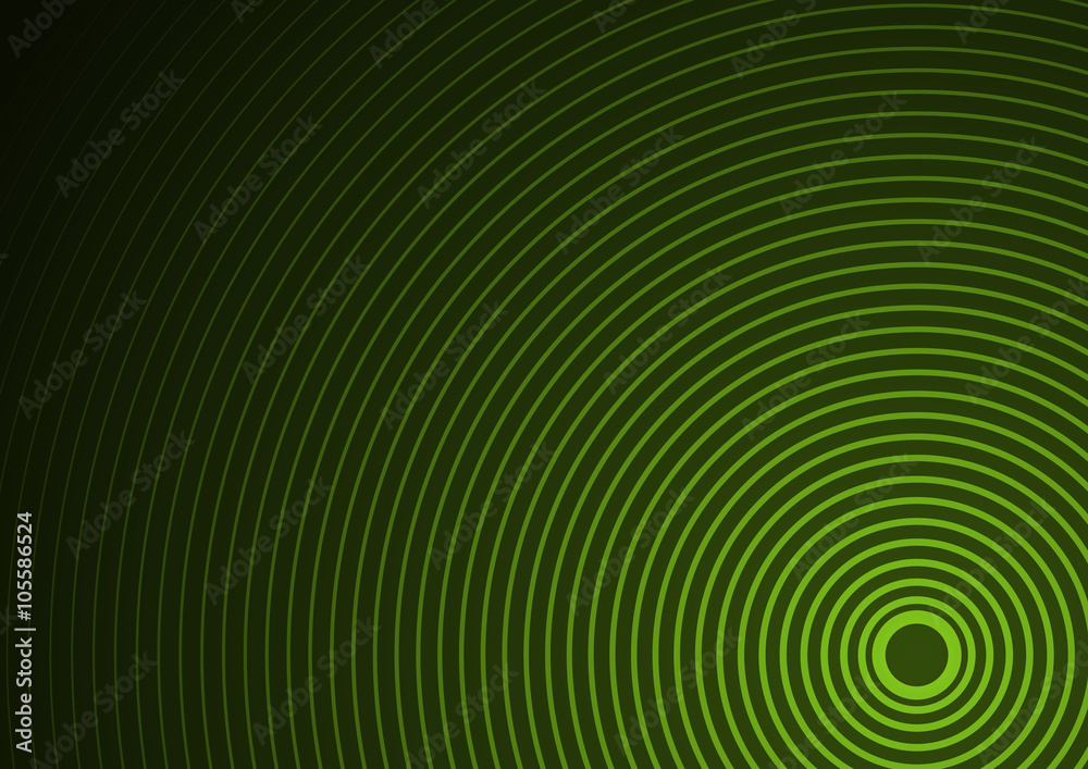 Green Circular Background - Abstract Background Illustration, Vector
