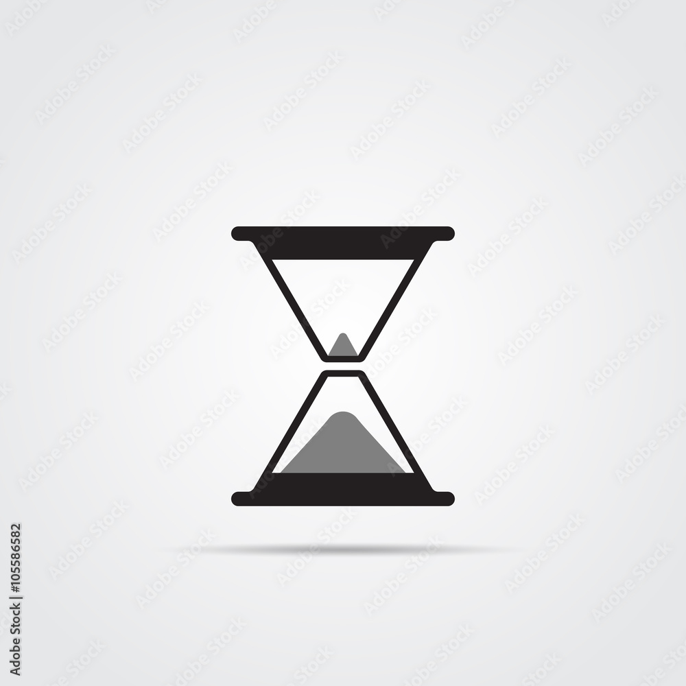 hourglass icon black symbol of preload or buffering hourglass icon black symbol of preload or buffering