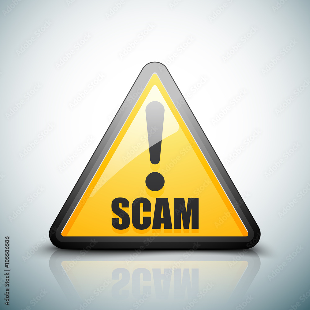 Scam Hazard sign