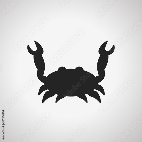 crab symbol sign flat icon of seafood