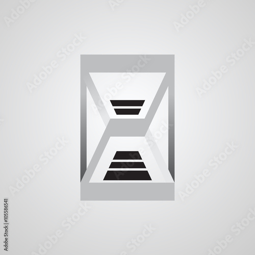 hourglass icon black symbol of preload or buffering