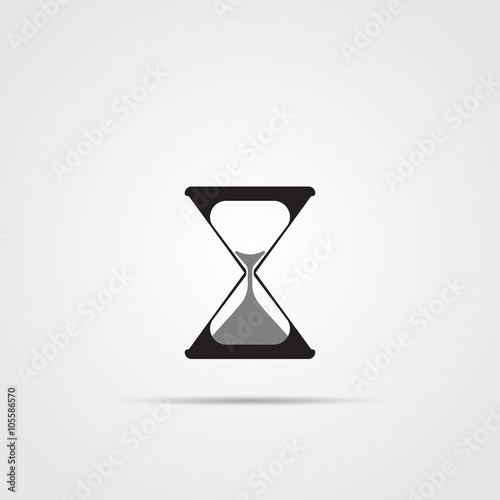 hourglass icon black symbol of preload or buffering