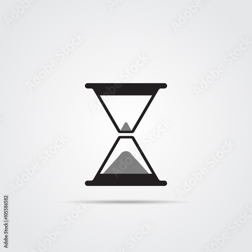 hourglass icon black symbol of preload or buffering