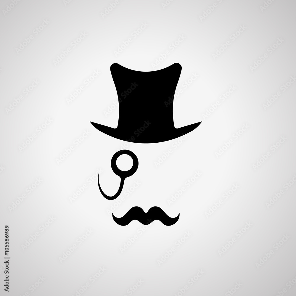 Top Hat And Monocle Vector