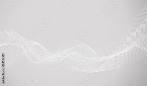Abstract grey wave isolated on white background. Vector illustra