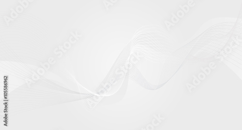 Abstract grey wave isolated on white background. Vector illustra