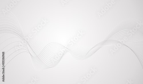 Abstract grey wave isolated on white background. Vector illustra