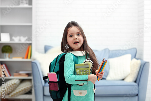 Wonder little girl with gre...