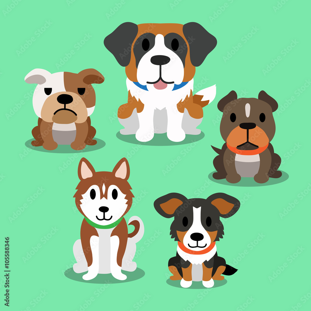 Fototapeta premium Cartoon dogs