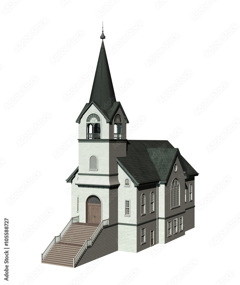 Church isolated on white Church isolated on white