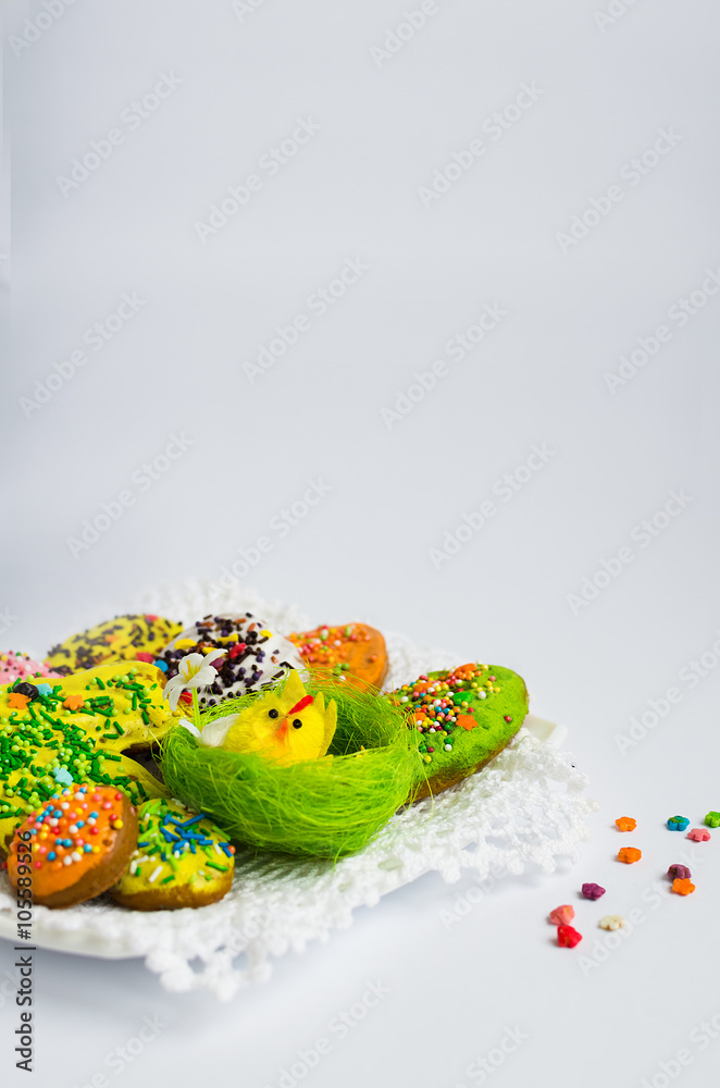 Colorful Easter cookies