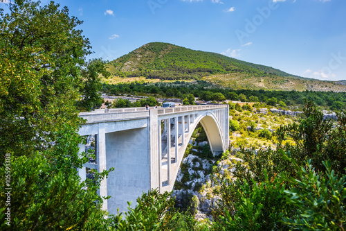 The white bridge over river Artuby