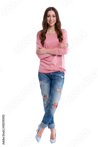 Attractive woman standing