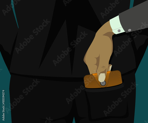 Steal a wallet from someone's pocket