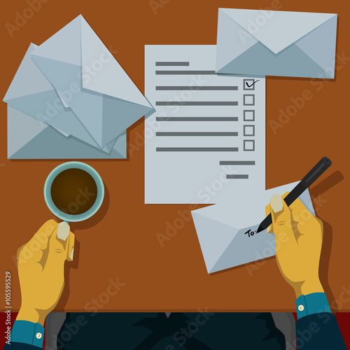 Hand write the address on the envelope