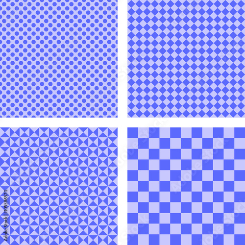 Blue simple pattern set 