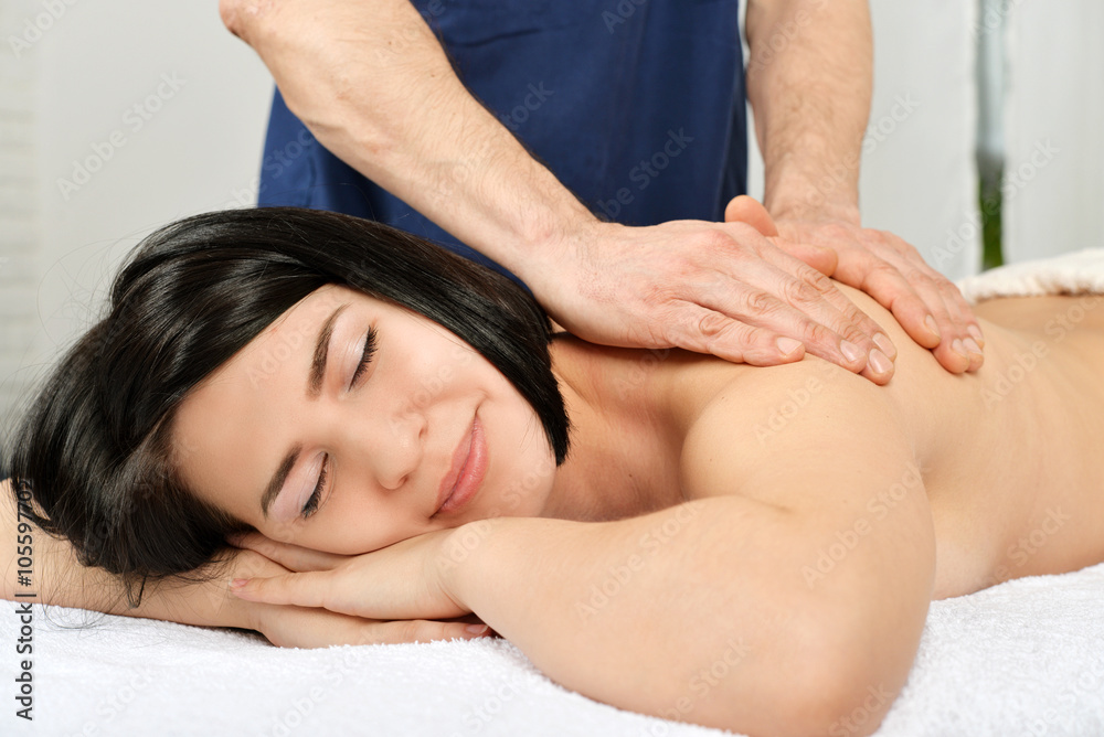 Fototapeta premium Woman relaxing in spa
