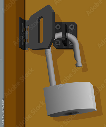 Padlocks left on the door