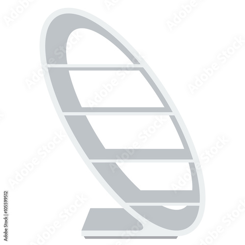 Round style cretive blank empty display shelf with racks.