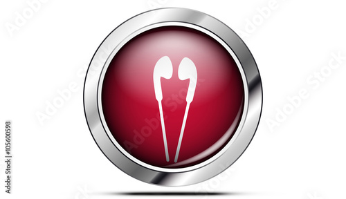 Picto écouteur rouge