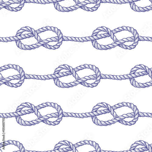 Engraved eternity eight knot