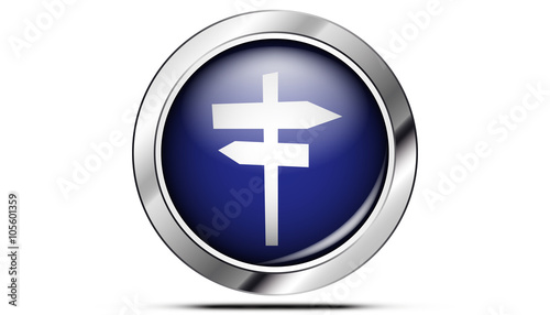 Picto panneau direction bleu