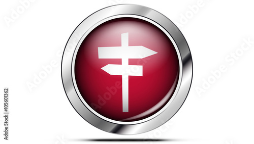 Picto panneau direction rouge