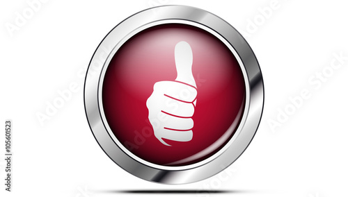 Picto pouce levé rouge