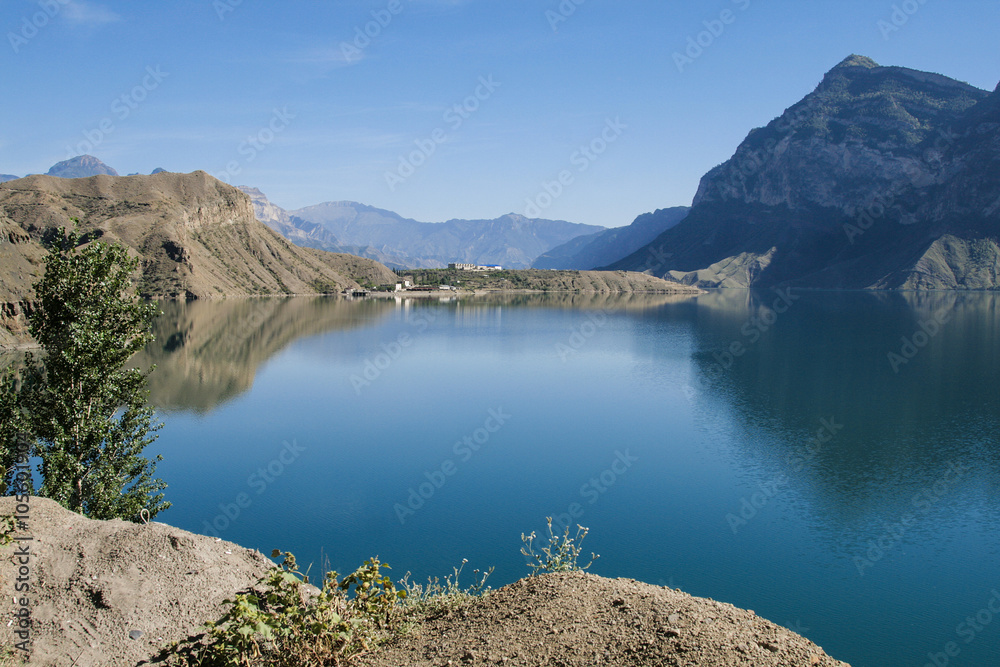 Ирганайское водохранилище в Республике Дагестан (Россия)