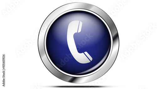 Picto téléphone bleu