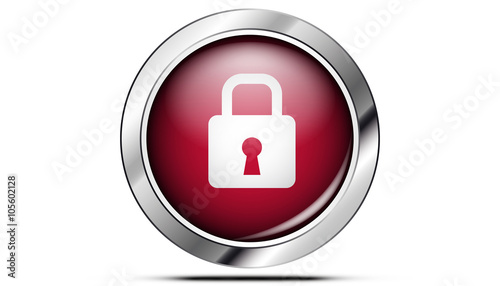 Picto verrou verrouillage rouge