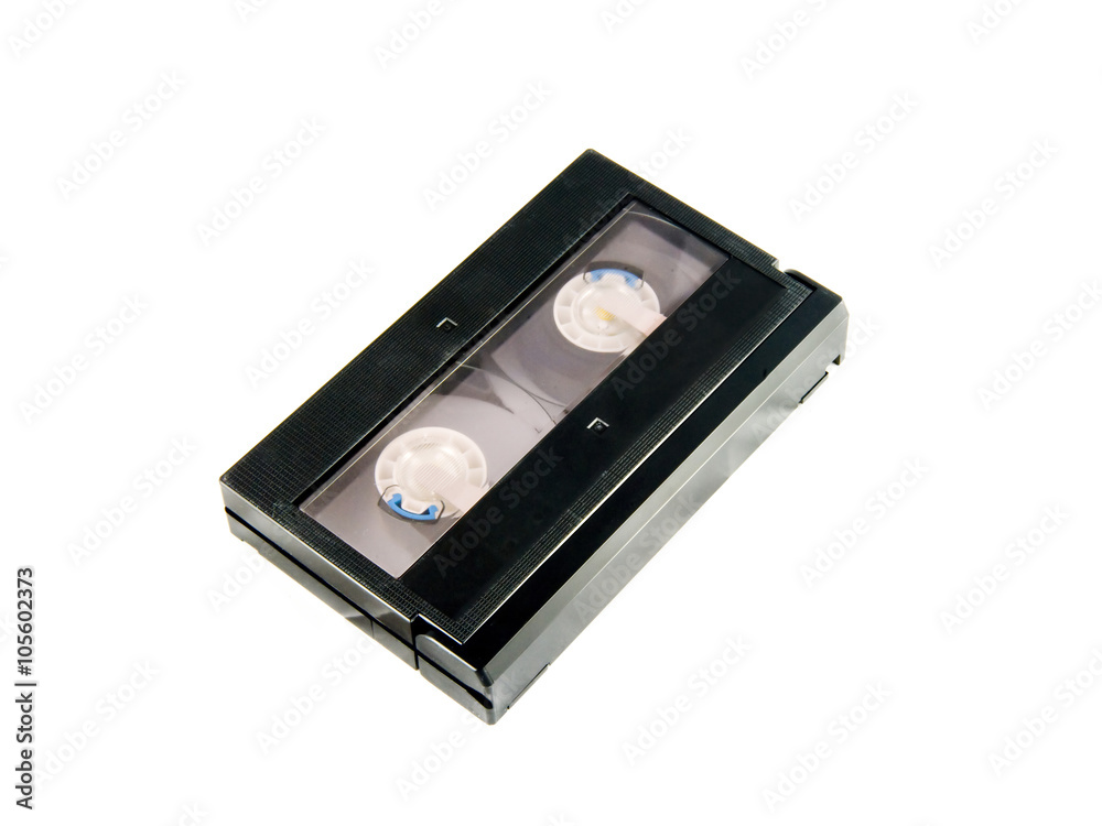 Old Video Cassette Isolated On White Background