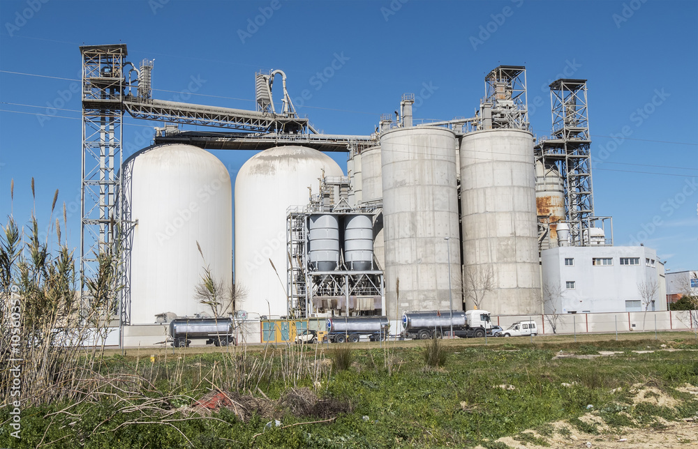 Factory, industrial buildings, environment Factory, industrial buildings, environment