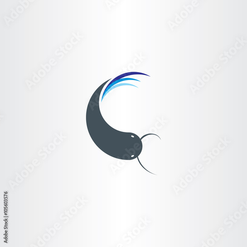catfish vector icon symbol logo design element