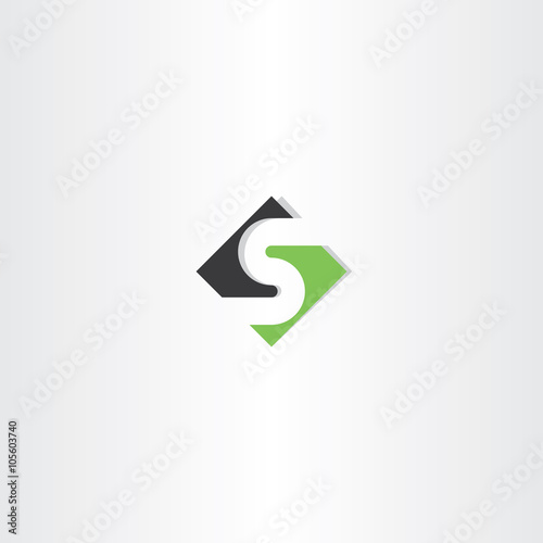 green black logo letter s logotype icon s vector