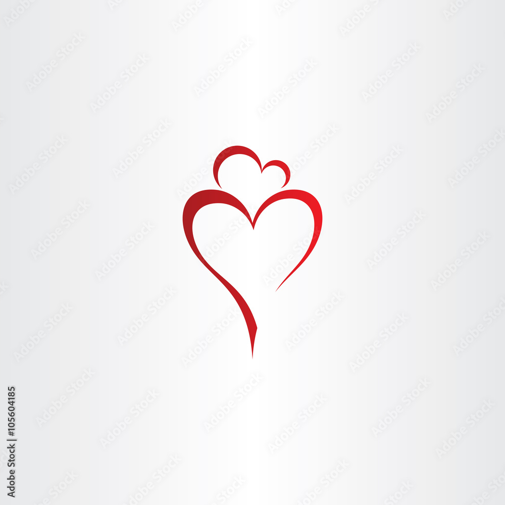 mother and daughter love heart icon red vector logo mother and daughter love heart icon red vector logo