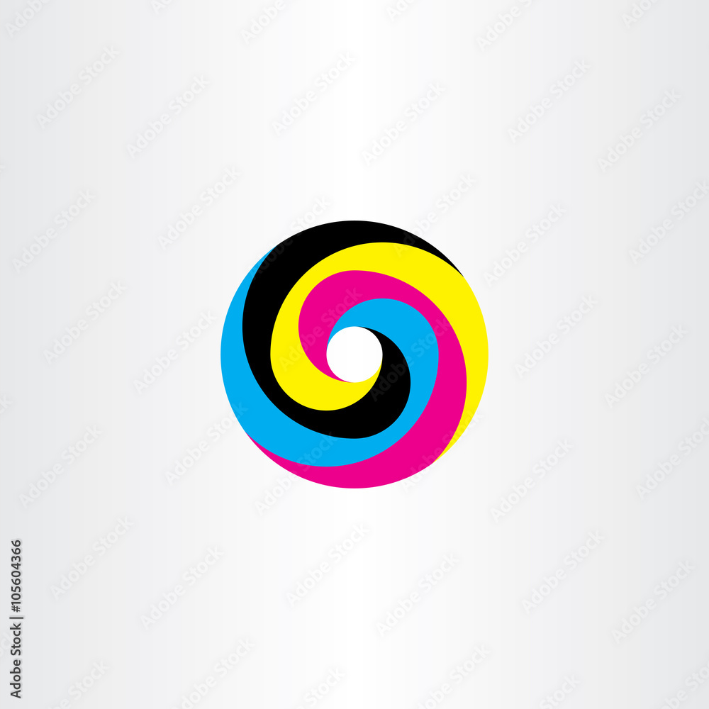 printing cmyk logo circle vector icon design printing cmyk logo circle vector icon design