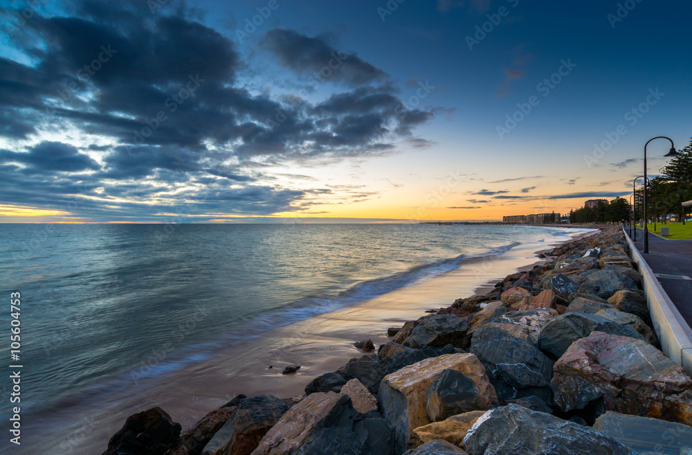 Glenelg Beach at Sunset