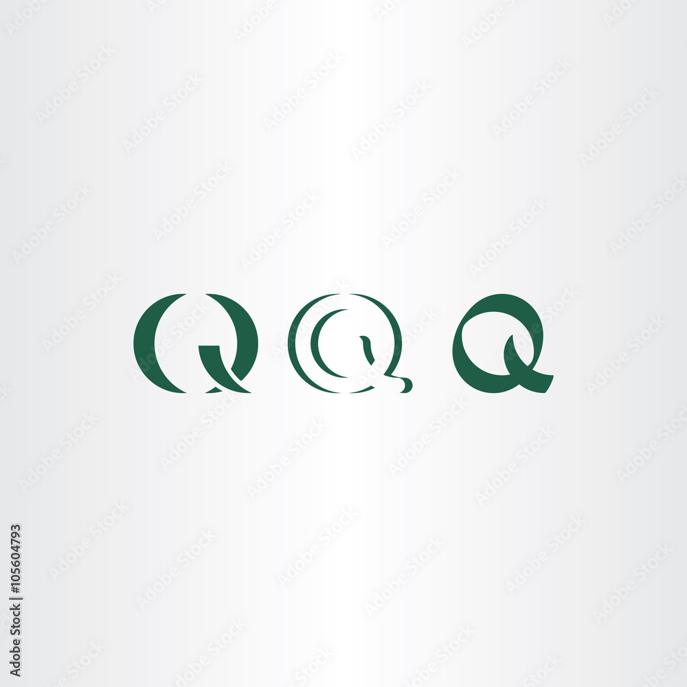 vector icons set letter q symbol logo elements