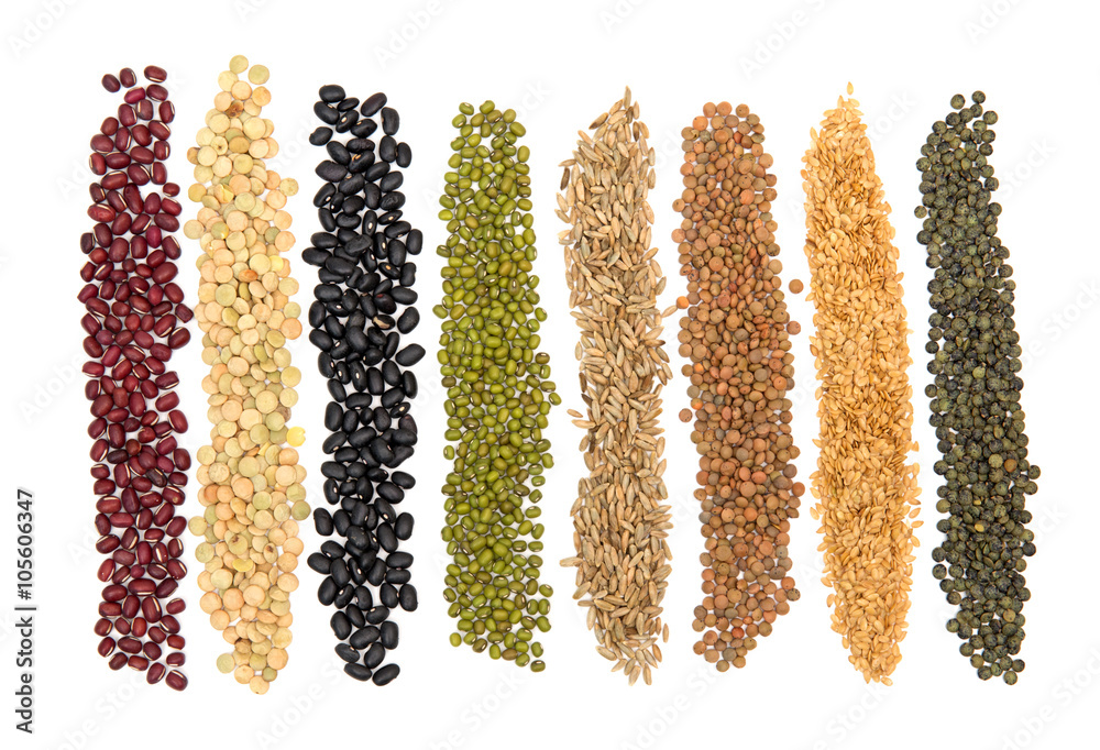 Border Collection of Cereal Grains and Seeds : Rye, Wheat, Barley, Oat, Sunflower, Corn, Flax, Poppy, Millet close up isolated on white
Border Collection of Cereal Grains and Seeds : Rye, Wheat, Barley, Oat, Sunflower, Corn, Flax, Poppy, Millet close up isolated on white