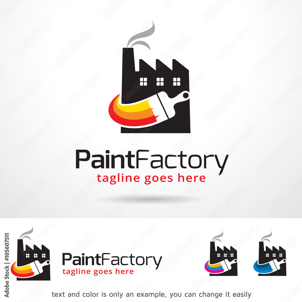 Paint Factory Logo Template Design Vector 