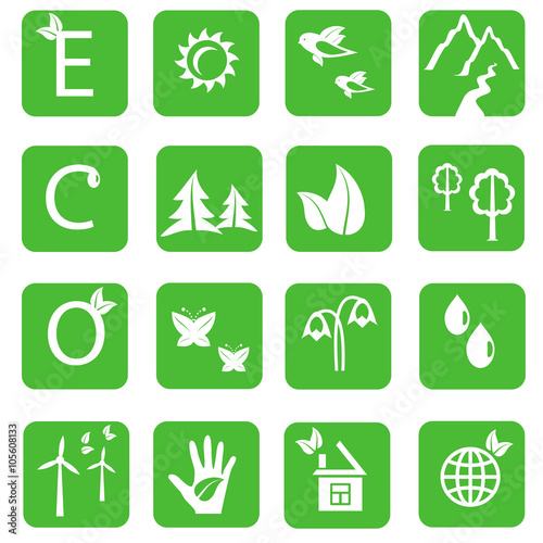 twelve ecology icons