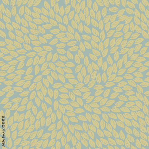 Stylish endless pattern with yellow leaves