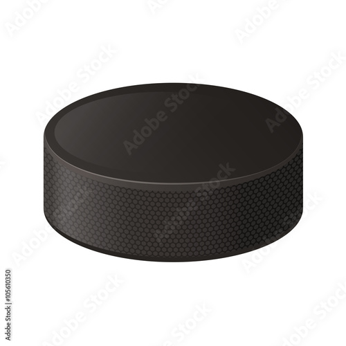 Vector illustration. Hockey puck isolated on a white background