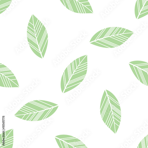 green seamless leaves