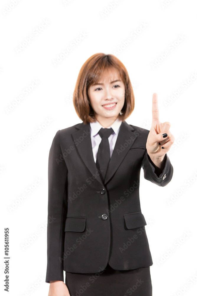 Young asian business woman, isolated on white Young asian business woman, isolated on white