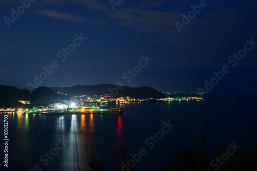 Night scene of Zushi and Hayama in Kanagawa, Japan photo